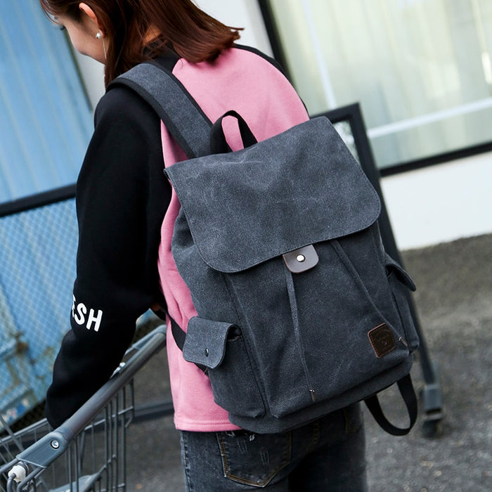 Vintage Canvas Travel Laptop Backpack