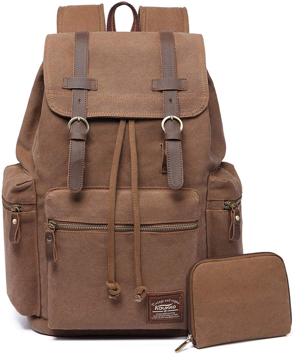 Vintage Canvas Travel Backpack for Men and Women