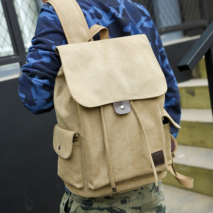 Vintage Canvas Travel Laptop Backpack