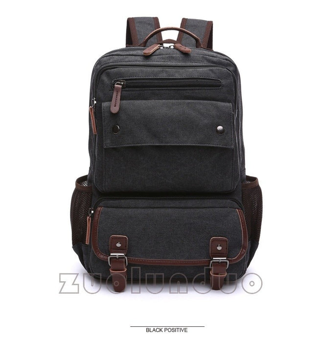Vintage Style Canvas Travel Laptop Backpack
