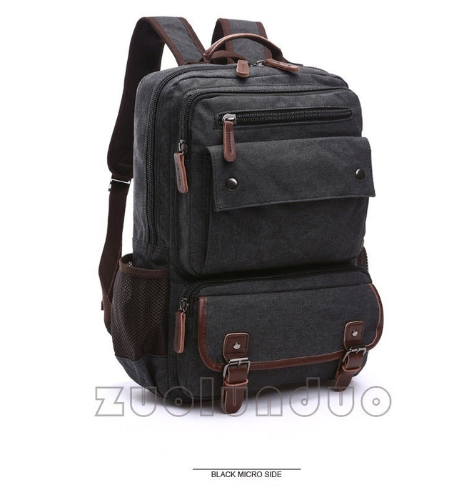 Vintage Style Canvas Travel Laptop Backpack