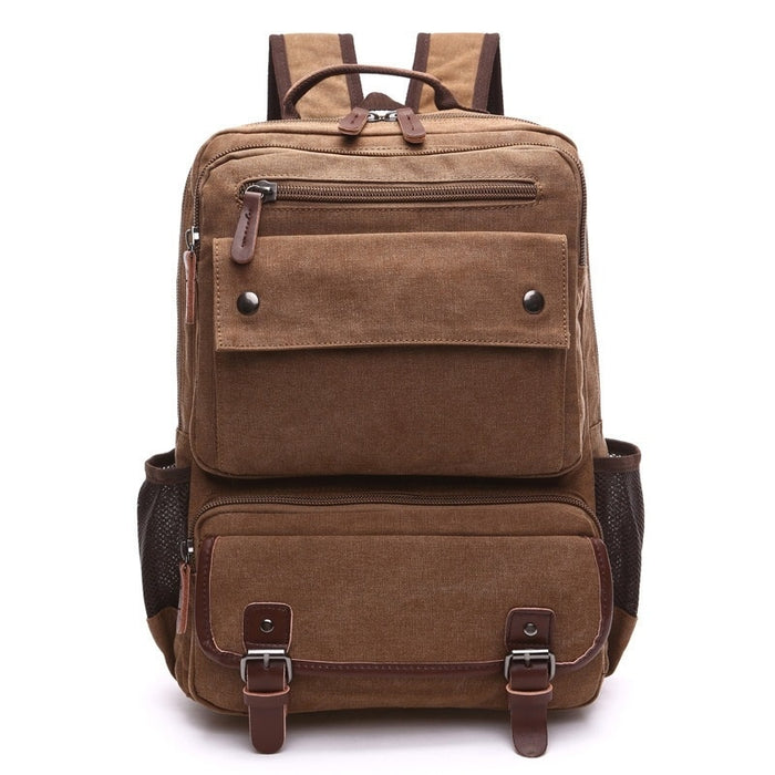 Vintage Style Canvas Travel Laptop Backpack