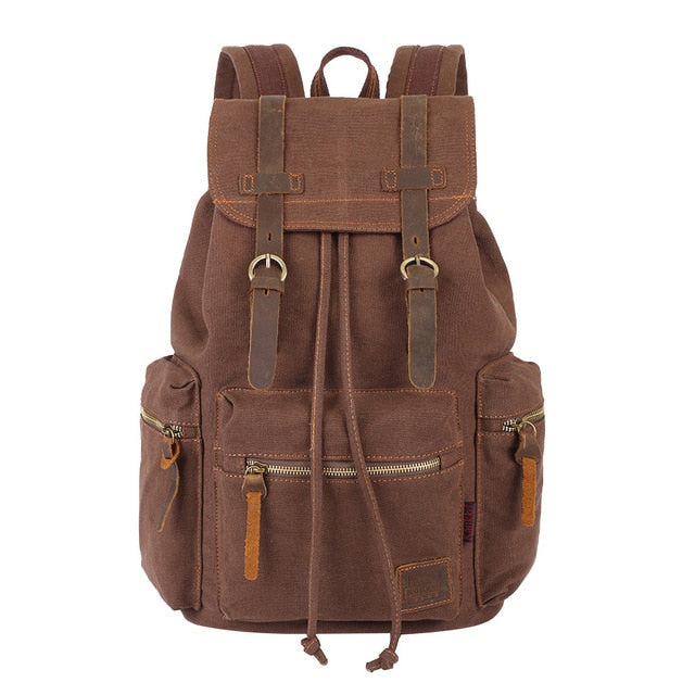 Vintage Canvas Travel Backpack for Men and Women
