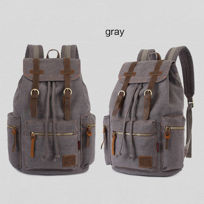 Vintage Canvas Travel Backpack for Men and Women