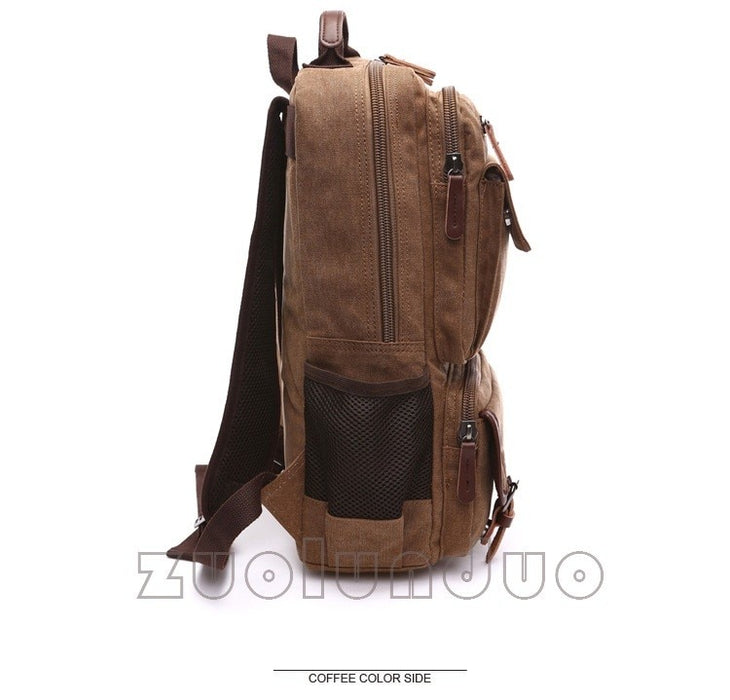 Vintage Style Canvas Travel Laptop Backpack