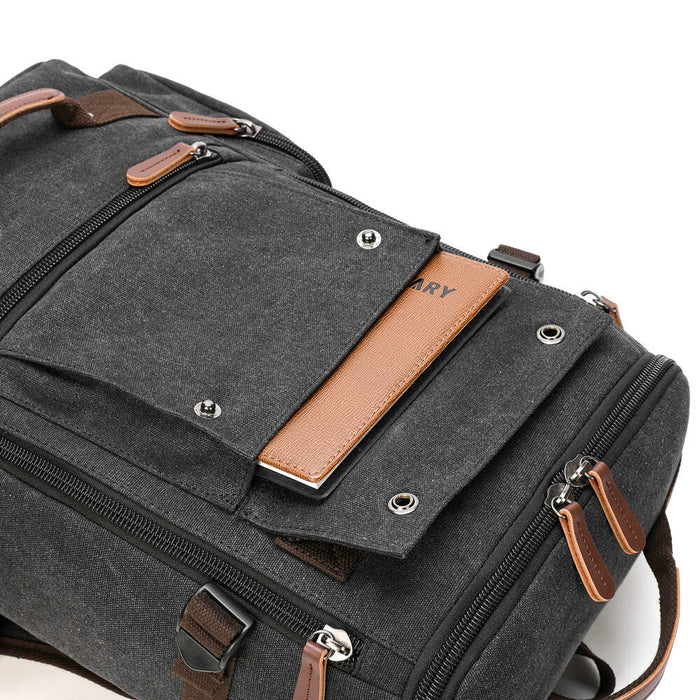 Large Vintage Canvas Laptop Backpack