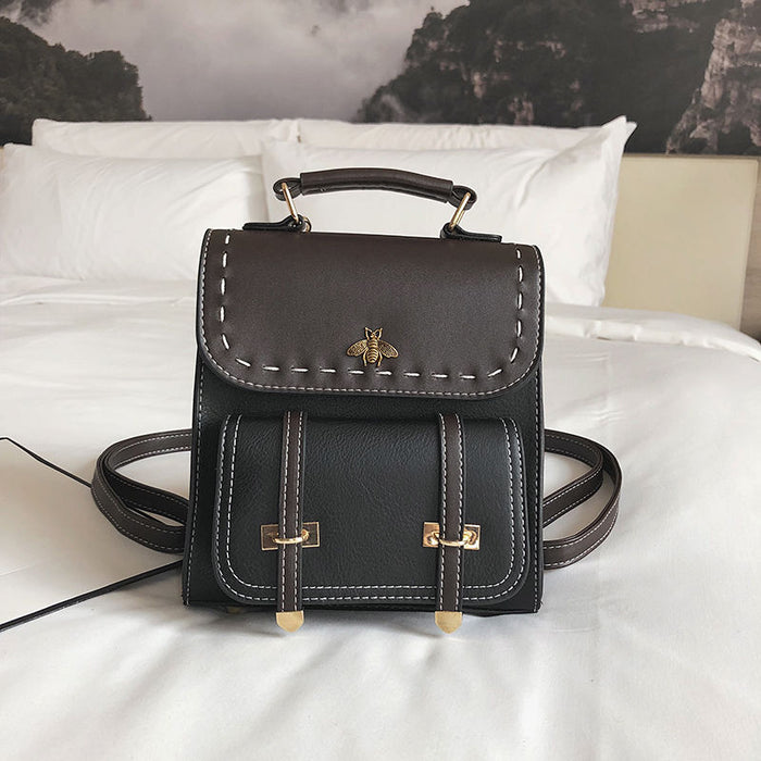 Soft Faux Leather Mini Backpack Purse