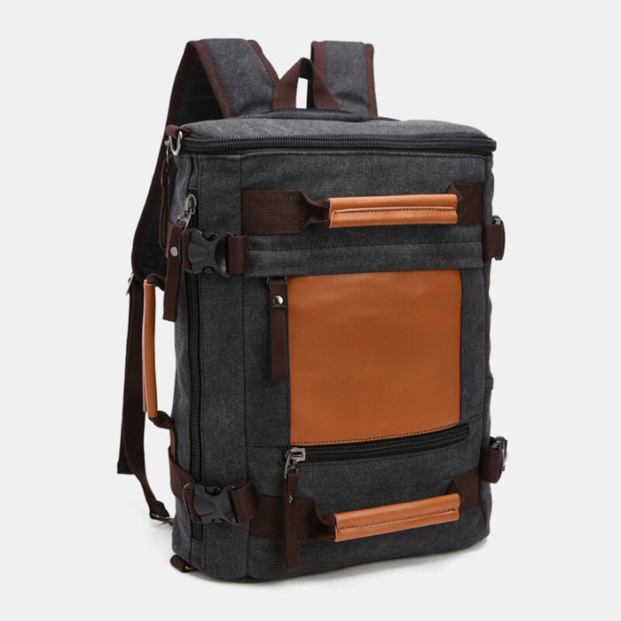 Large Canvas Travel Backpack Vintage Duffle Bag