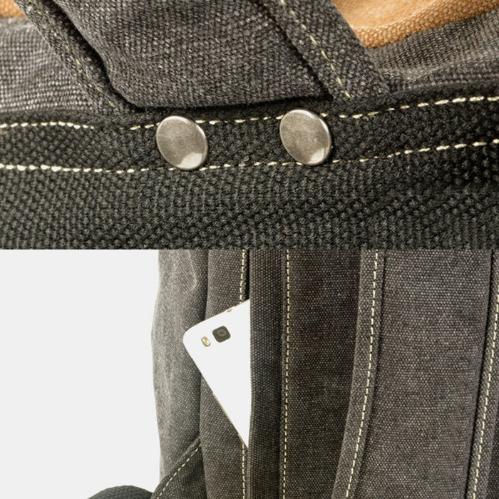 Vintage Waterproof Roll Top Canvas Backpack