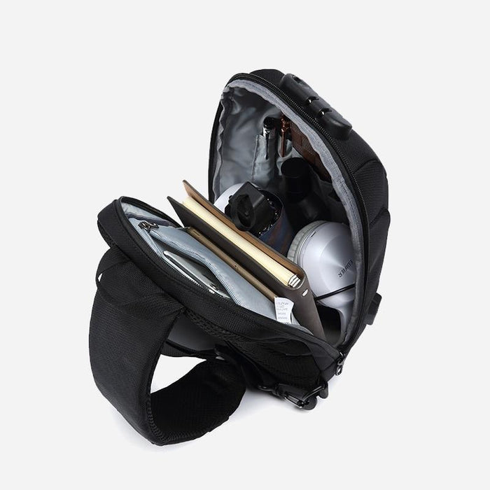 Waterproof Anti-theft Sling Backpack With USB Port