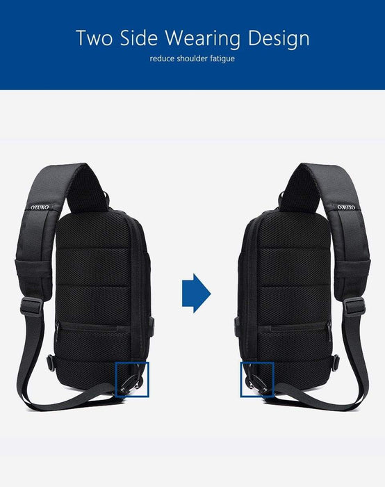 Waterproof Anti-theft Sling Backpack With USB Port