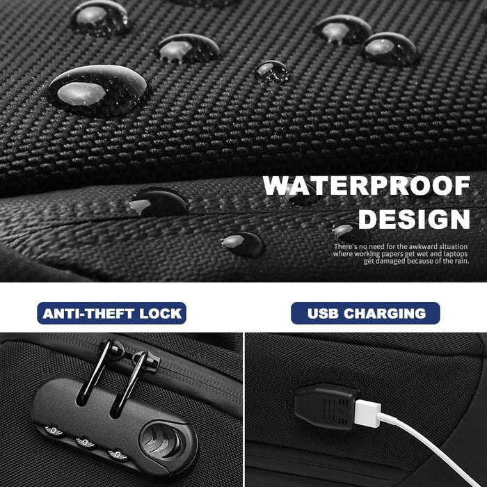 Anti-theft Crossbody Sling Backpack With USB Port