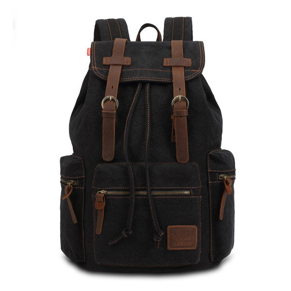 Large Vintage Canvas Travel Backpack Rucksack