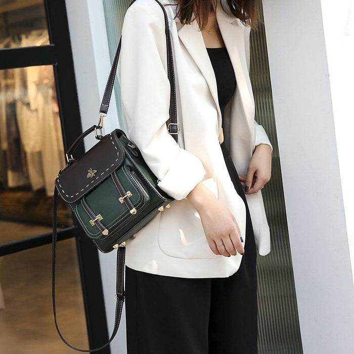 Soft Faux Leather Mini Backpack Purse