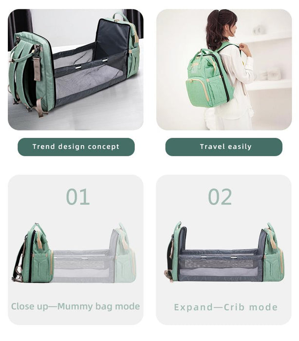Baby Crib Diaper Backpack
