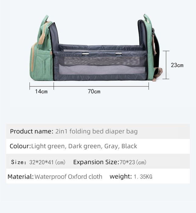 Baby Crib Diaper Backpack
