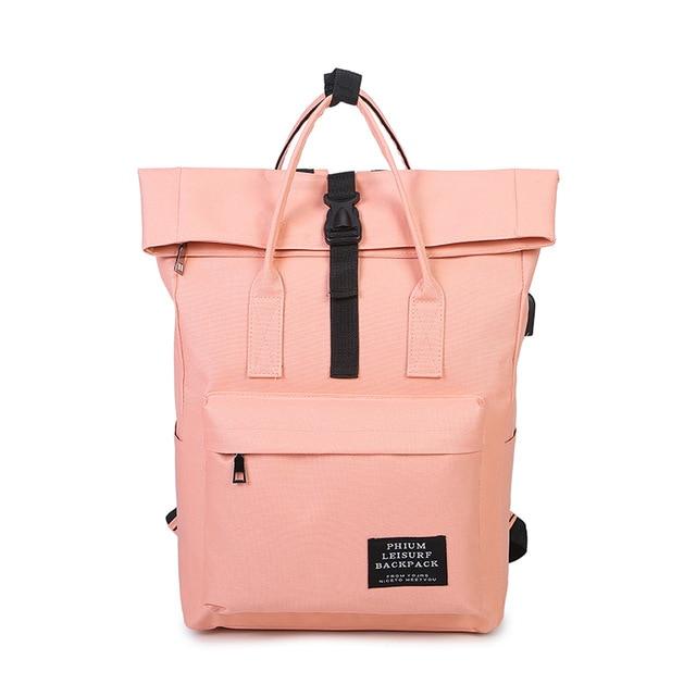 Canvas & Rolltop Backpack + USB