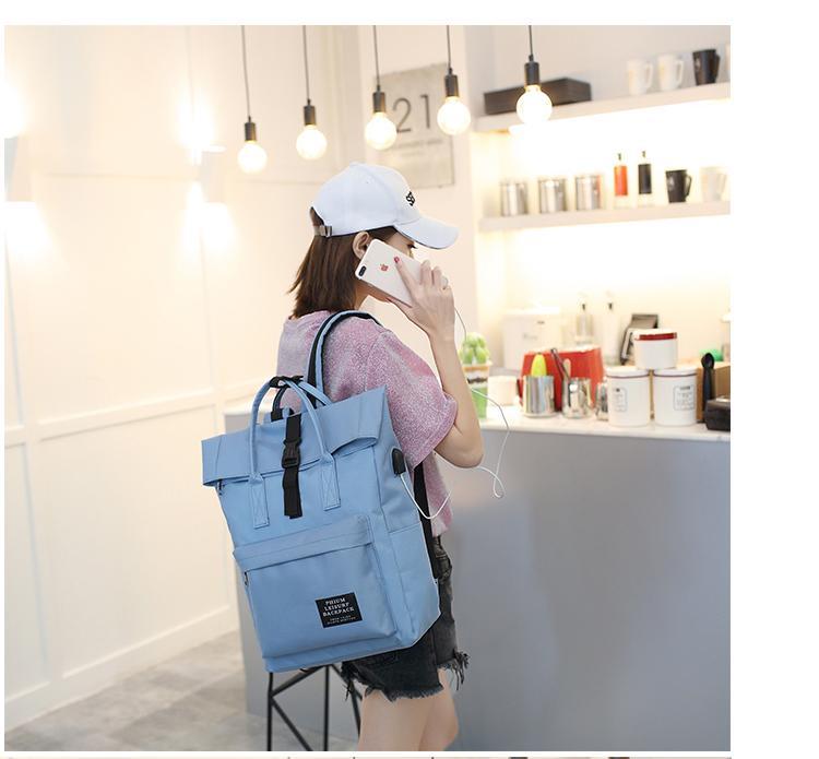 Canvas & Rolltop Backpack + USB