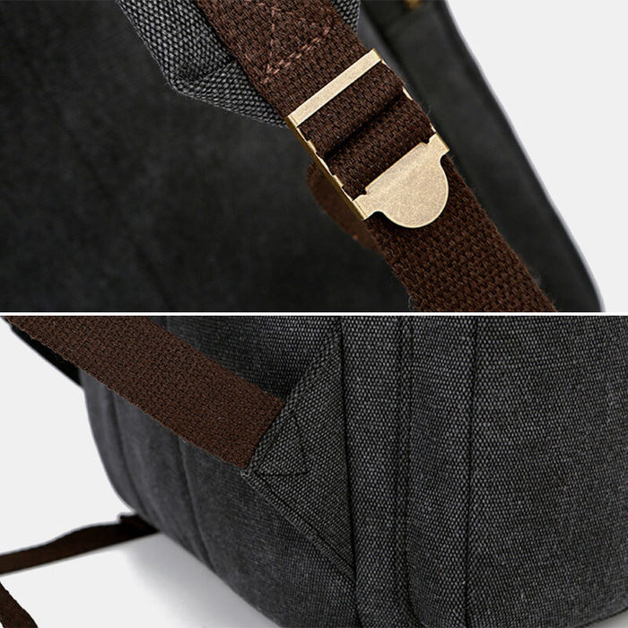 Vintage Large Travel Laptop Canvas Backpack