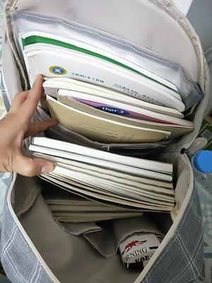 Korean Style Checked School Book Backpack