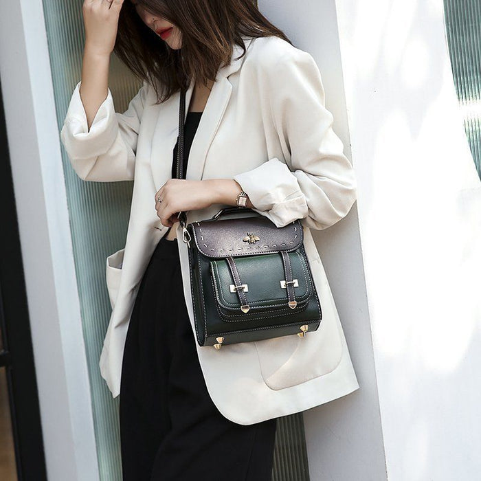 Soft Faux Leather Mini Backpack Purse