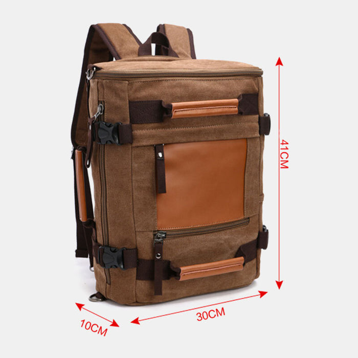 Large Canvas Travel Backpack Vintage Duffle Bag