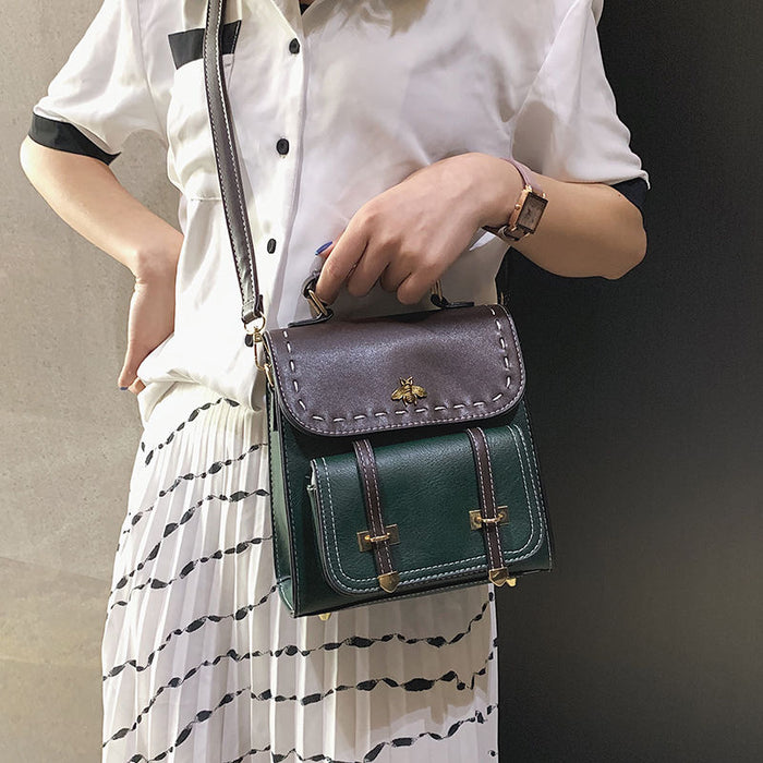 Soft Faux Leather Mini Backpack Purse
