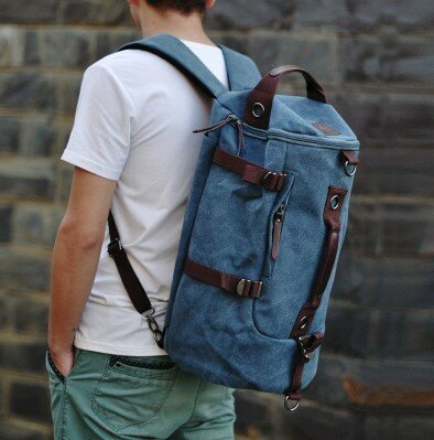 Large Canvas Convertible Duffle Bag Backpack