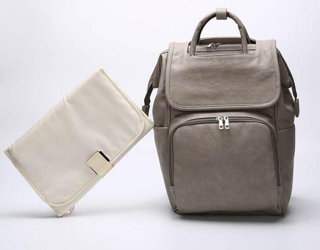 Faux Leather Diaper Bag Backpack