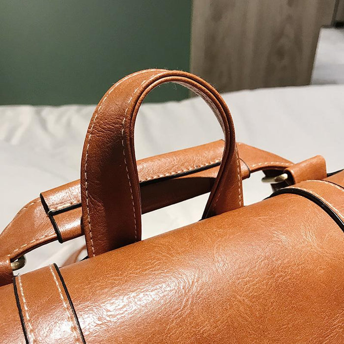 Faux Leather Mochila Satchel Backpack