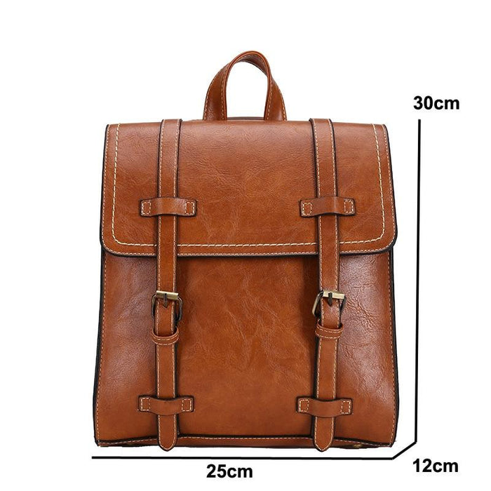 Faux Leather Mochila Satchel Backpack