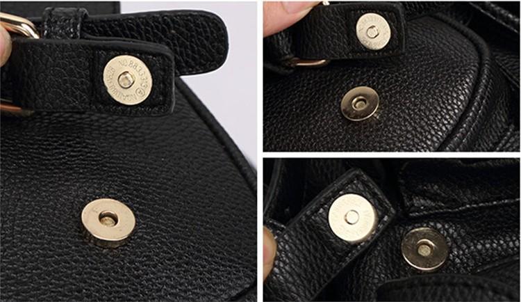 Faux Leather Pocket Backpack