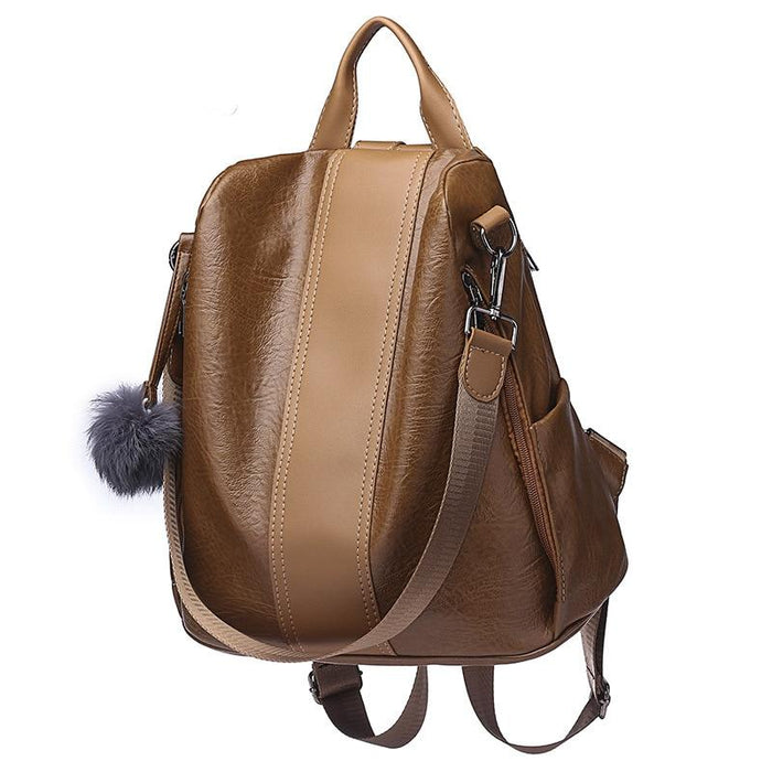 Vintage Faux Leather Backpack Purse