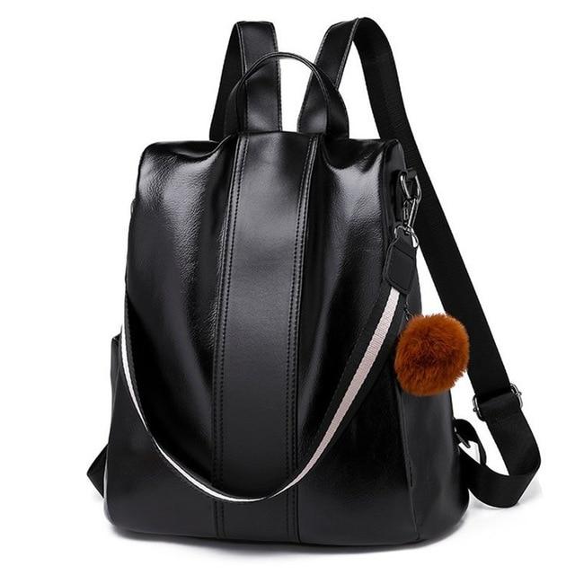 Vintage Faux Leather Backpack Purse