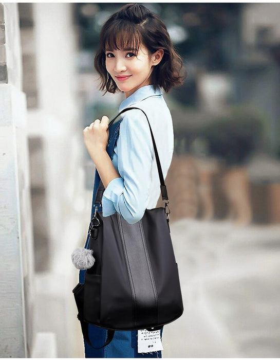 Vintage Faux Leather Backpack Purse