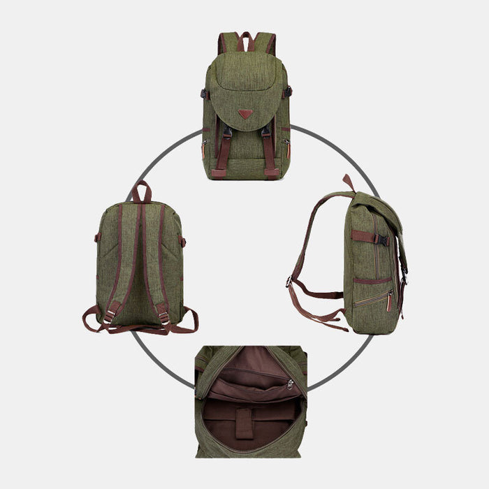 Large Waterproof Canvas Travel Laptop Backpack