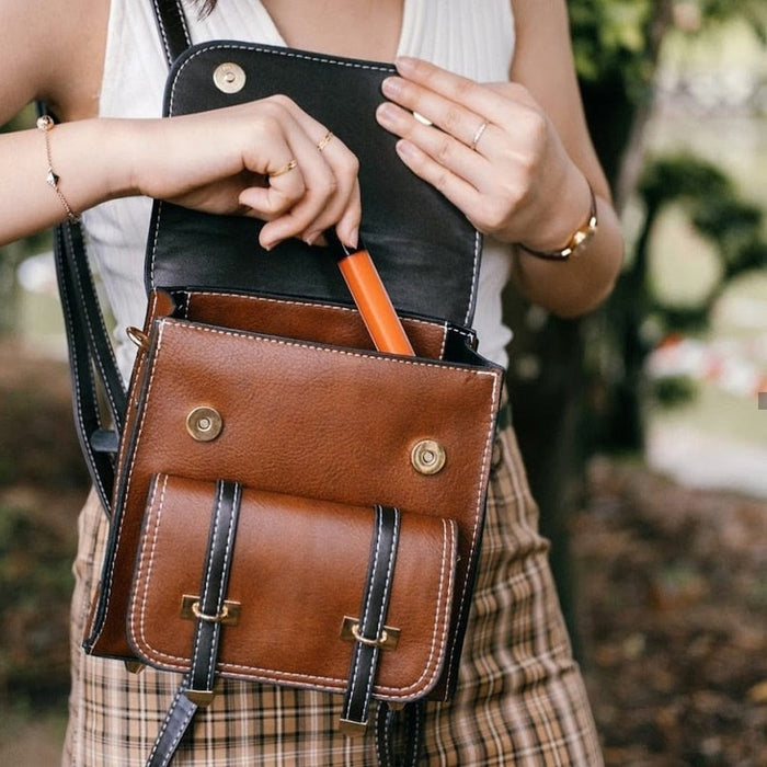 Soft Faux Leather Mini Backpack Purse