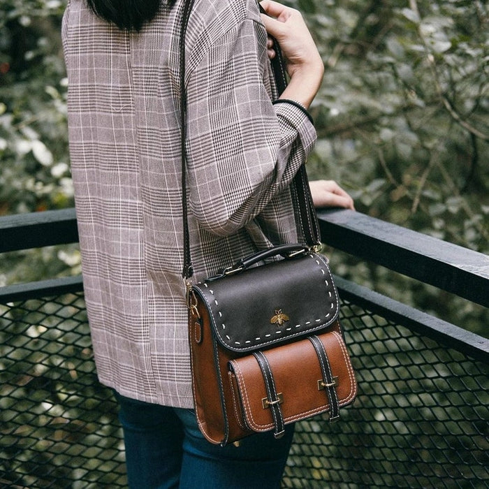 Soft Faux Leather Mini Backpack Purse