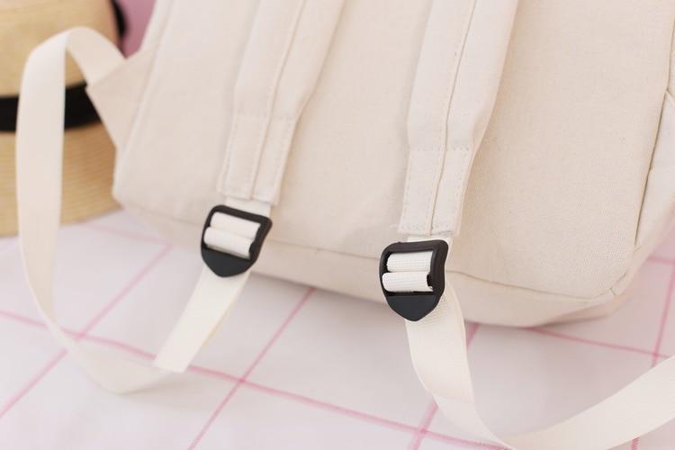 Japanese Style Teens Canvas School Backpack