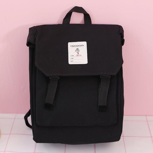 Japanese Style Teens Canvas School Backpack