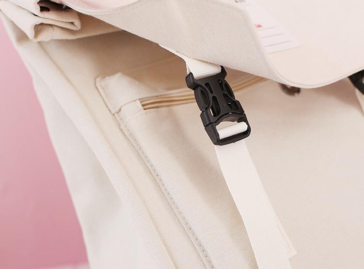 Japanese Style Teens Canvas School Backpack