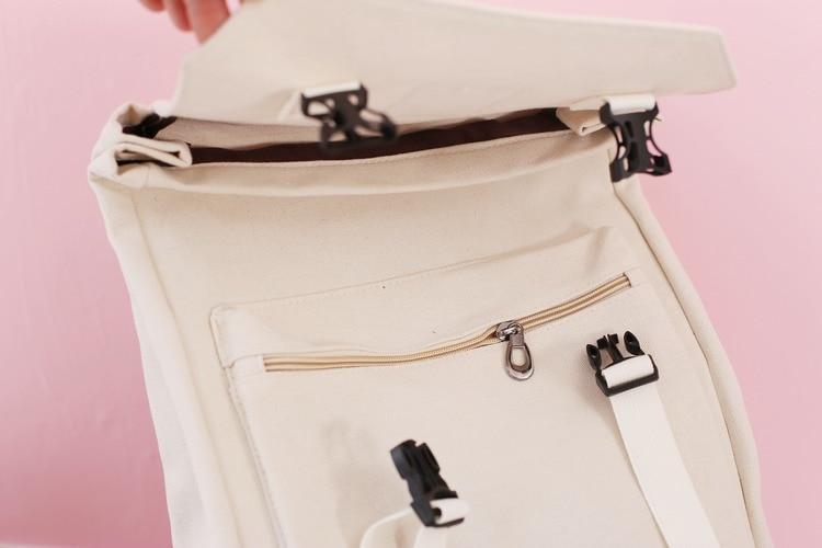 Japanese Style Teens Canvas School Backpack