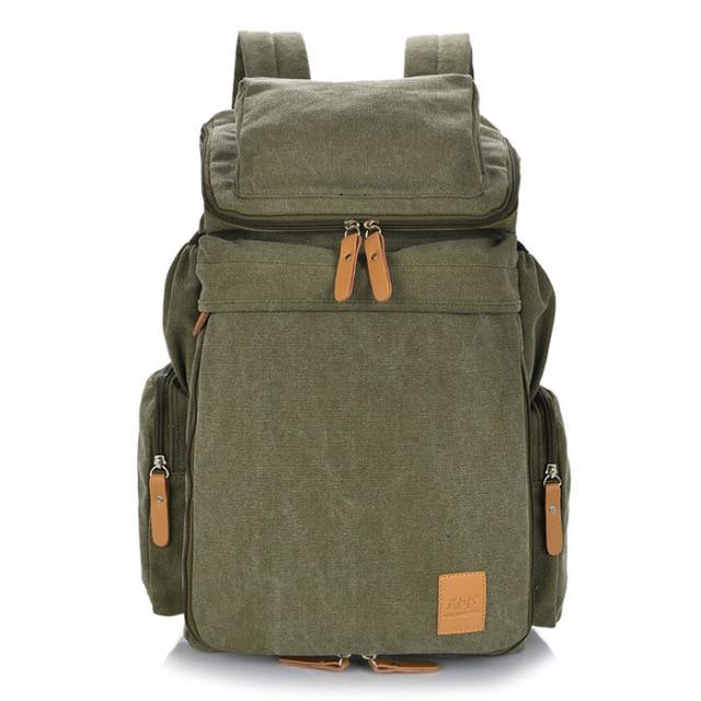 Large Vintage Travel Canvas Backpack