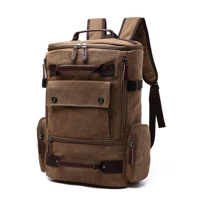 Large Vintage Canvas Laptop Backpack
