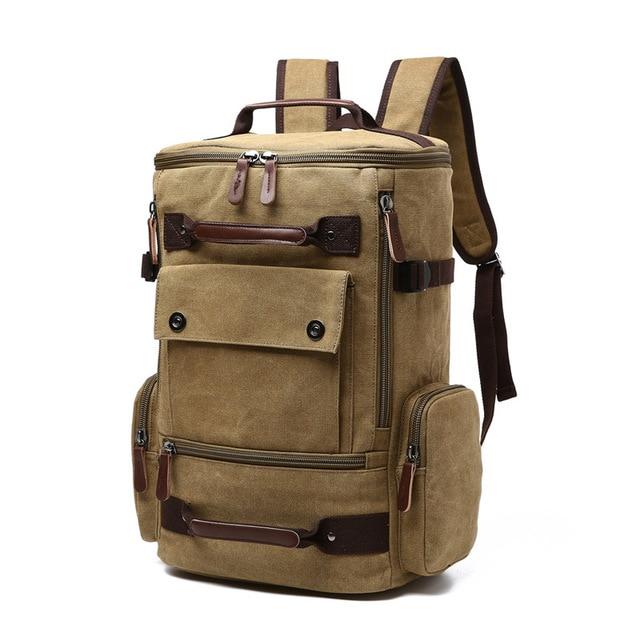 Large Vintage Canvas Laptop Backpack