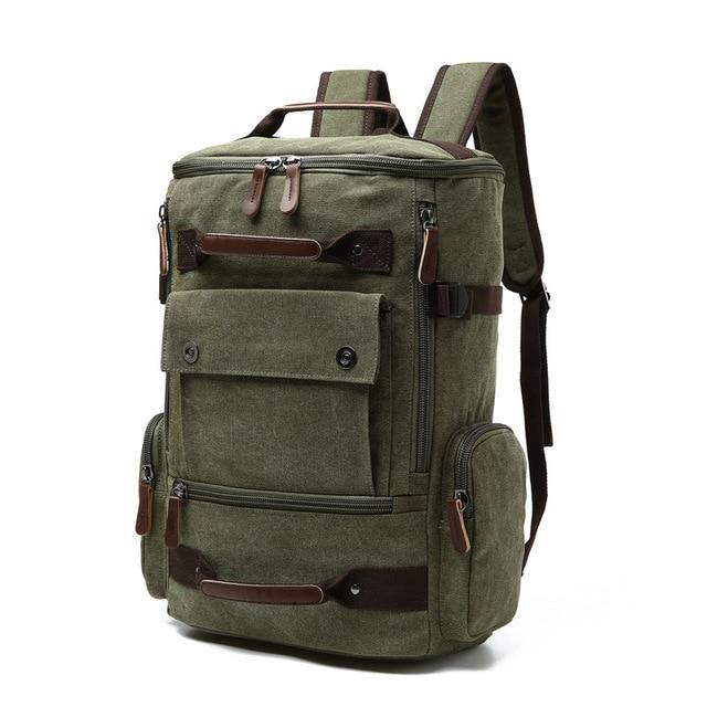 Large Vintage Canvas Laptop Backpack