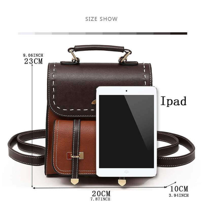 Soft Faux Leather Mini Backpack Purse