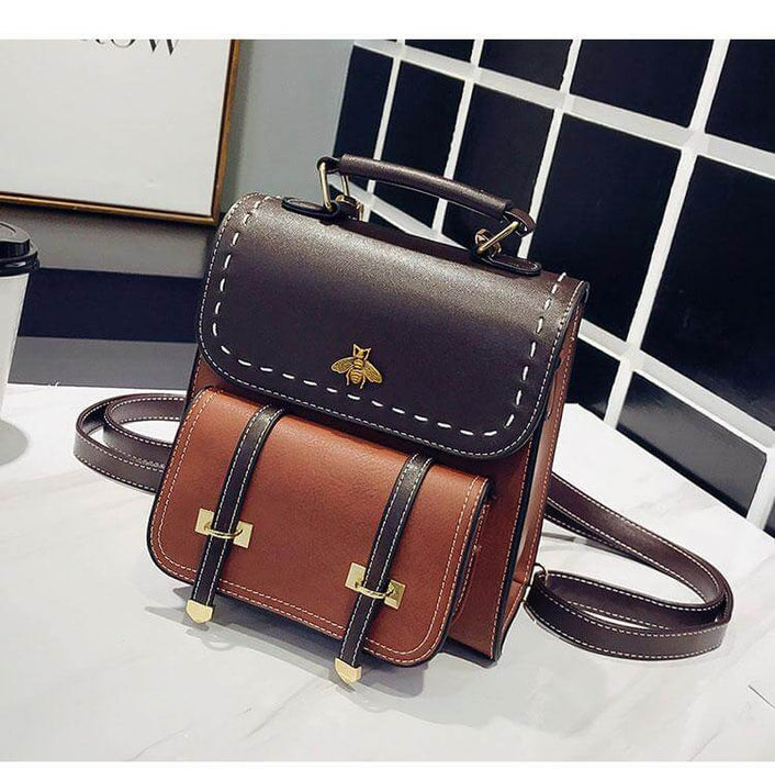 Soft Faux Leather Mini Backpack Purse
