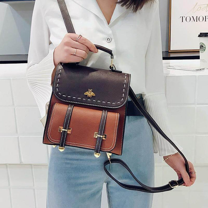 Soft Faux Leather Mini Backpack Purse