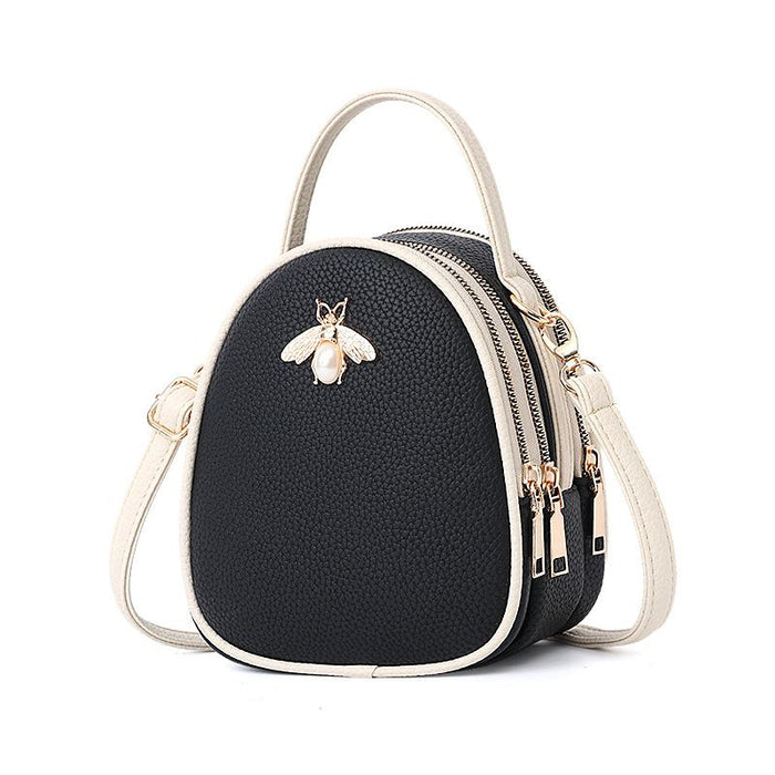 Mini Bee Vegan Leather Backpack Purse